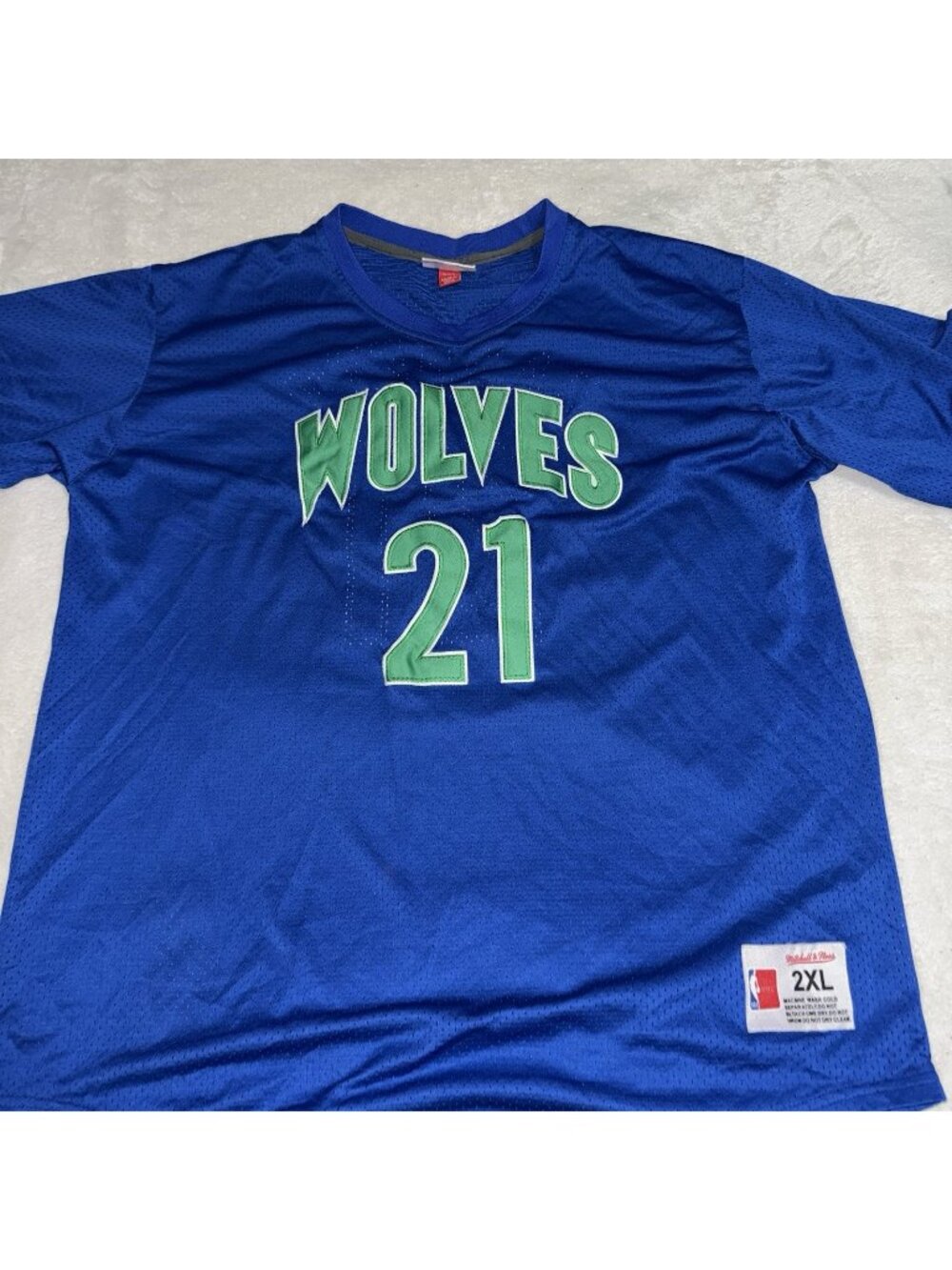 Kevin Garnett #21 Timberwolves Mens 2XL Mitchell & Ness Mesh Jersey